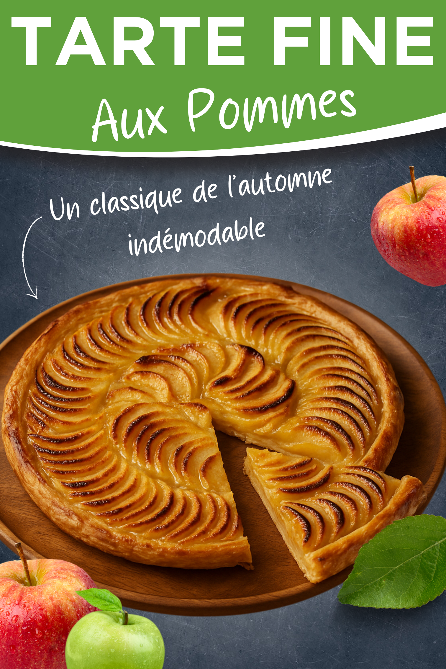 Tarte fine aux pommes – classique de l’automne Tarte fine aux pommes – un grand classique de l’automne, léger et indémodable.